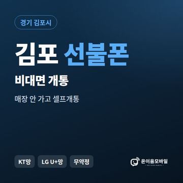 김포선불유심 비대면 개통 안내 이미지
