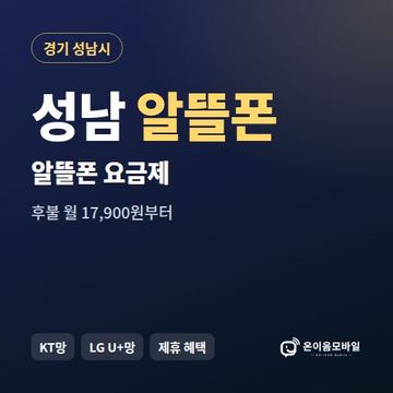 성남알뜰폰 요금제 비교 안내 이미지