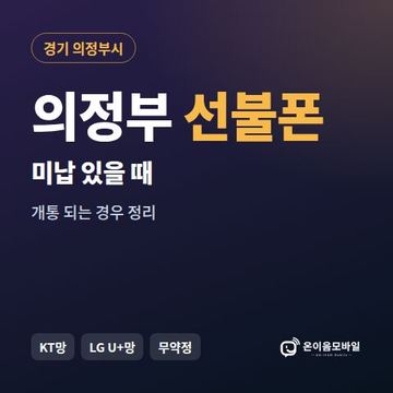 의정부시선불폰 미납요금 있을 때 안내 이미지