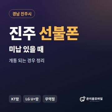 진주시선불폰 미납요금 있을 때 안내 이미지