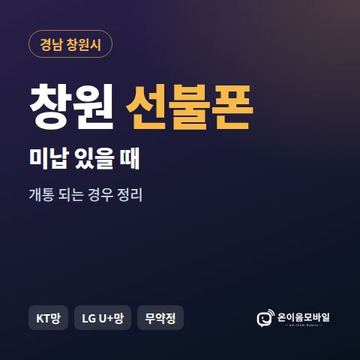 창원시선불폰 미납요금 있을 때 안내 이미지