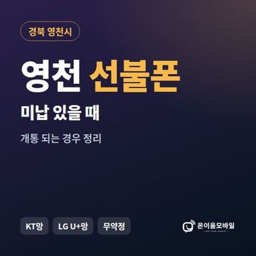 영천시선불폰 미납요금 있을 때 안내 이미지