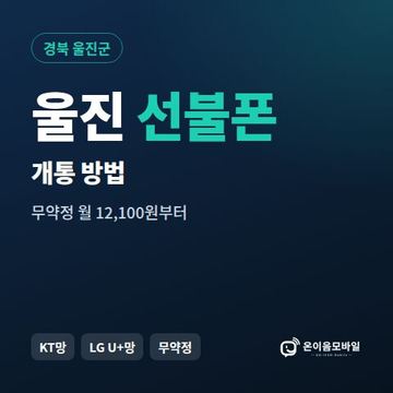 울진군선불폰 개통 방법 안내 이미지