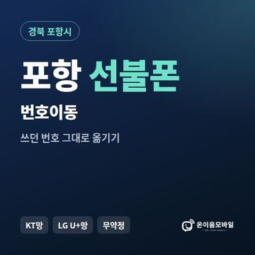포항시선불폰 번호이동 안내 이미지