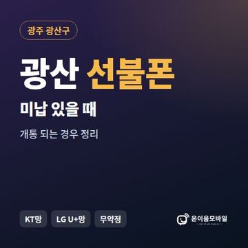 광산구선불폰 미납요금 있을 때 안내 이미지