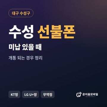 수성구선불폰 미납요금 있을 때 안내 이미지