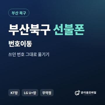 부산북구선불폰 번호이동 안내 이미지