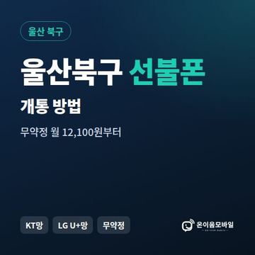 울산북구선불폰 개통 방법 안내 이미지