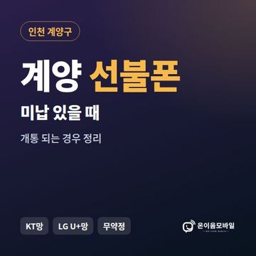계양구선불폰 미납요금 있을 때 안내 이미지