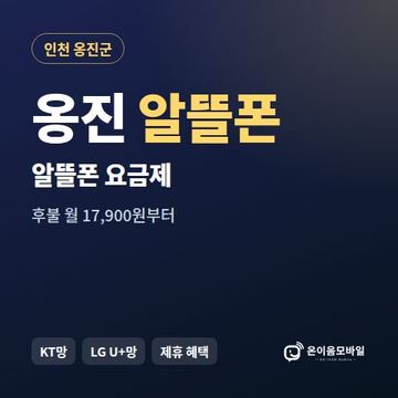 옹진알뜰폰 요금제 비교 안내 이미지