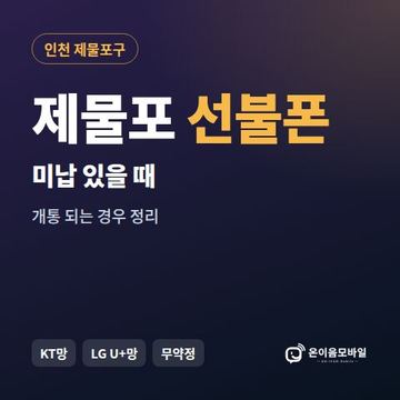 제물포구선불폰 미납요금 있을 때 안내 이미지