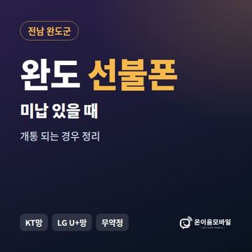 완도군선불폰 미납요금 있을 때 안내 이미지