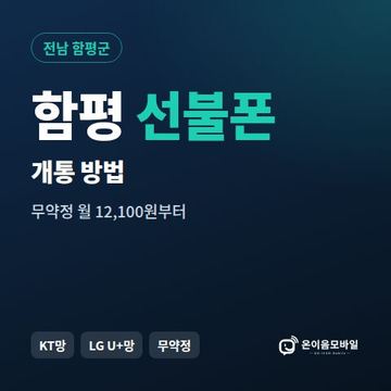 함평군선불폰 개통 방법 안내 이미지