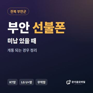부안군선불폰 미납요금 있을 때 안내 이미지