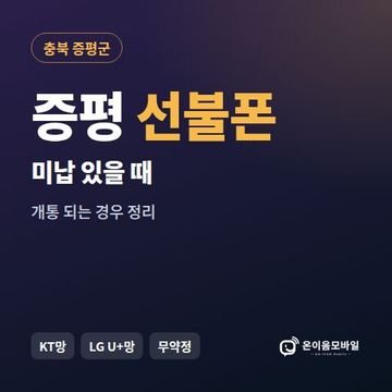 증평군선불폰 미납요금 있을 때 안내 이미지
