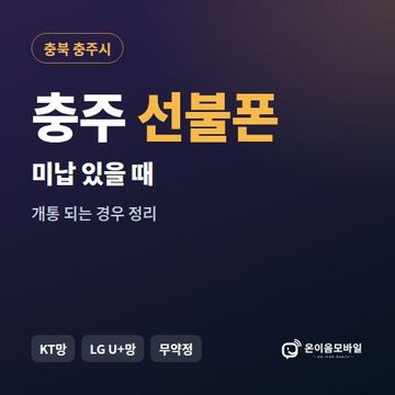 충주시선불폰 미납요금 있을 때 안내 이미지